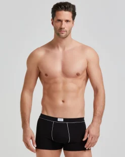 Boxer cotone con dettagli a contrasto