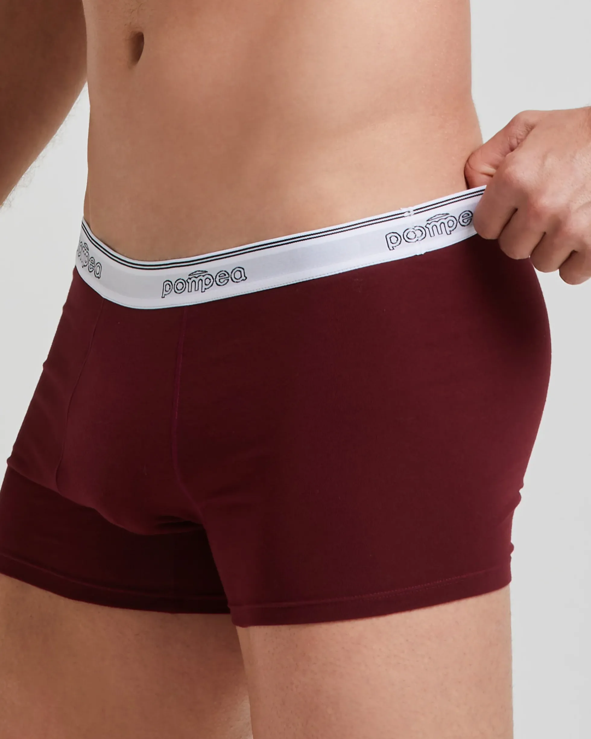 Boxer cotone con elastico a vista logato