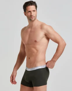 Boxer cotone con elastico a vista logato