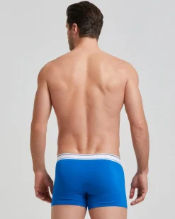Boxer cotone tinta unita con elastico rigato