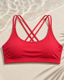 Brassiere tinta unita con dorso incrociato