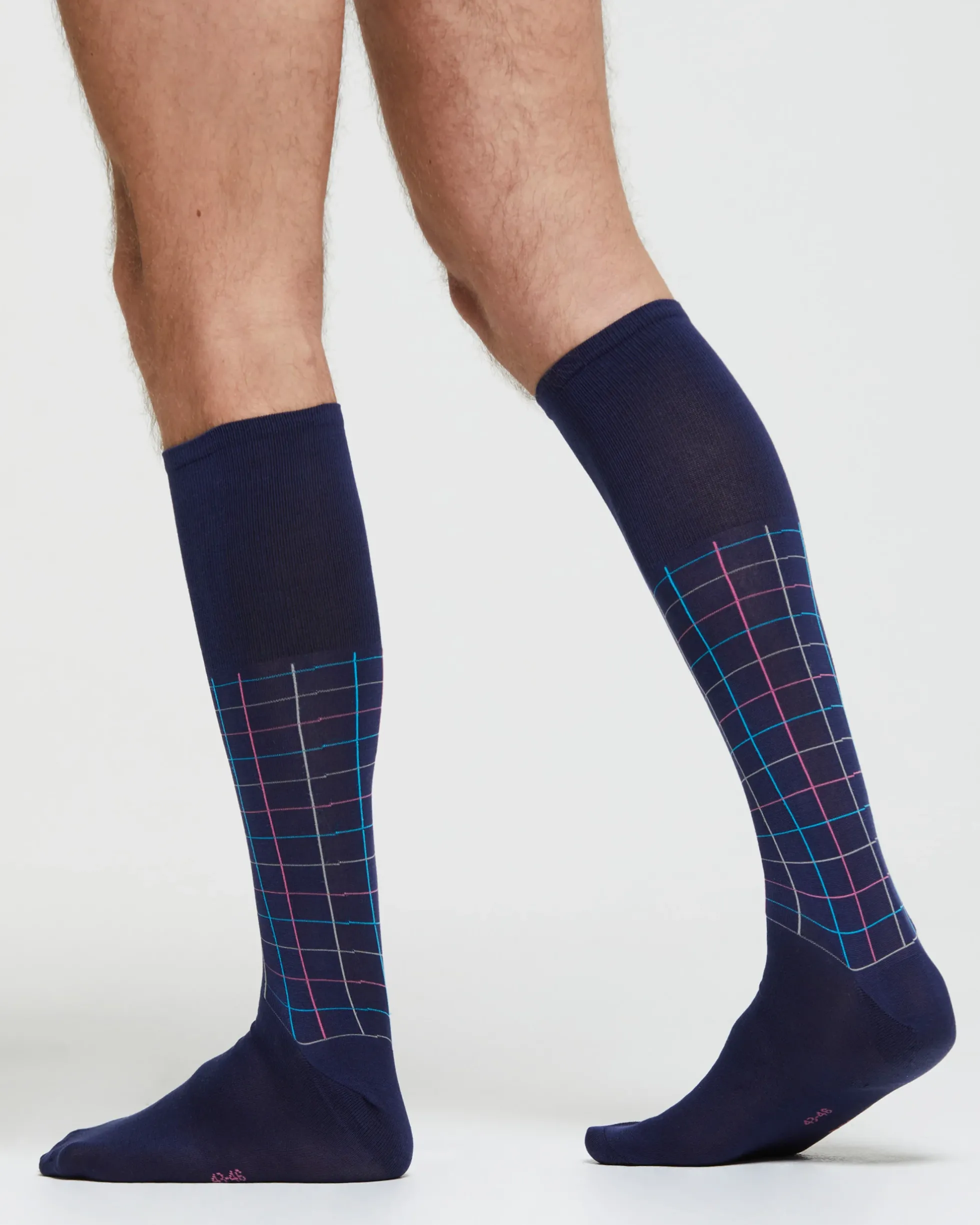 CALZA LUNGA COTONE MARCO FANTASIA QUADRETTATA