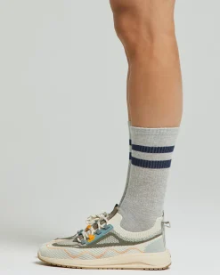 Calza tennis Argo cotone con righe a contrasto