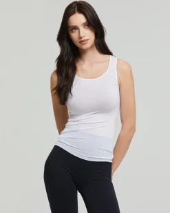Canotta scollo tondo in modal cashmere