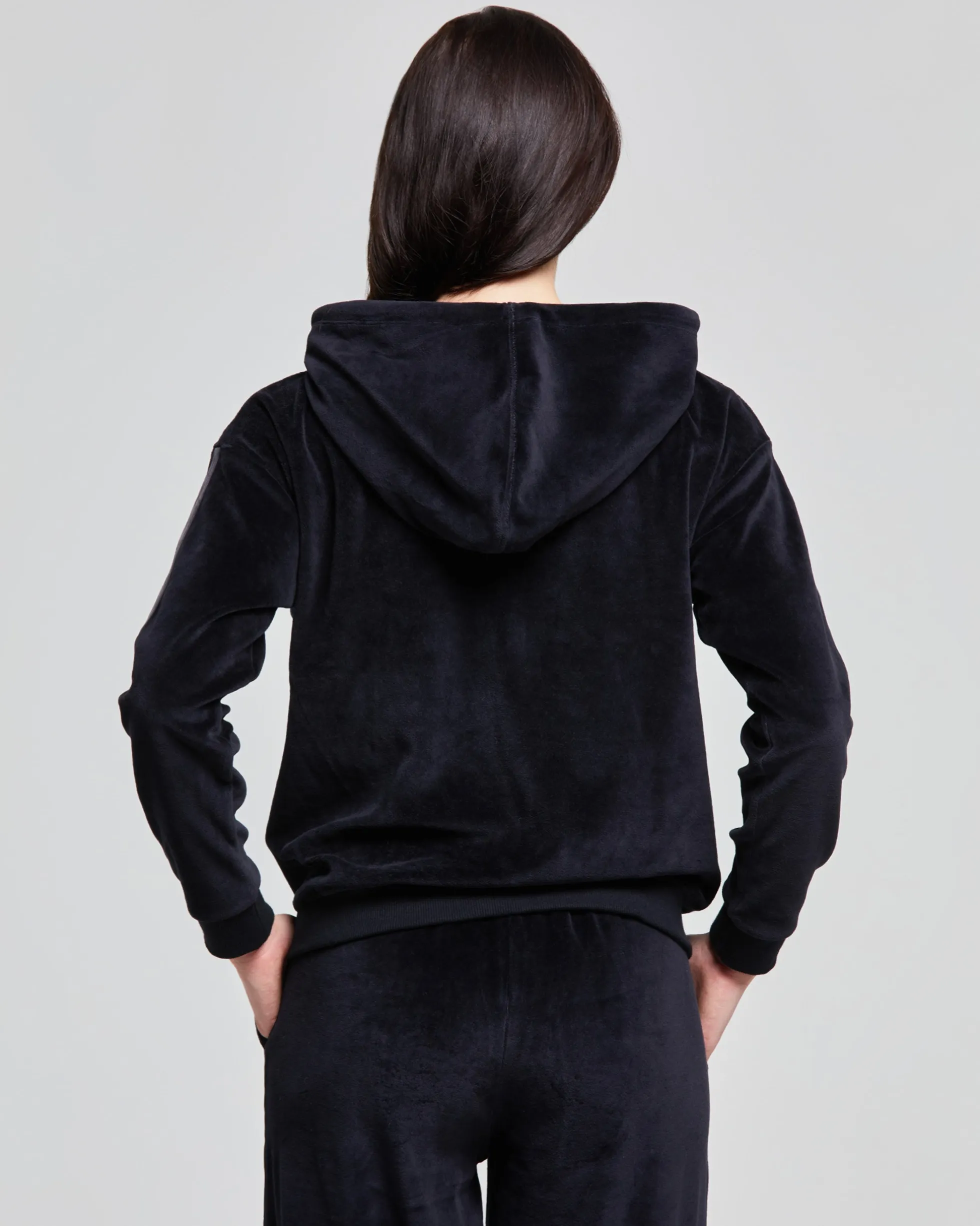 FELPA CON CAPPUCCIO VELLUTO DONNA