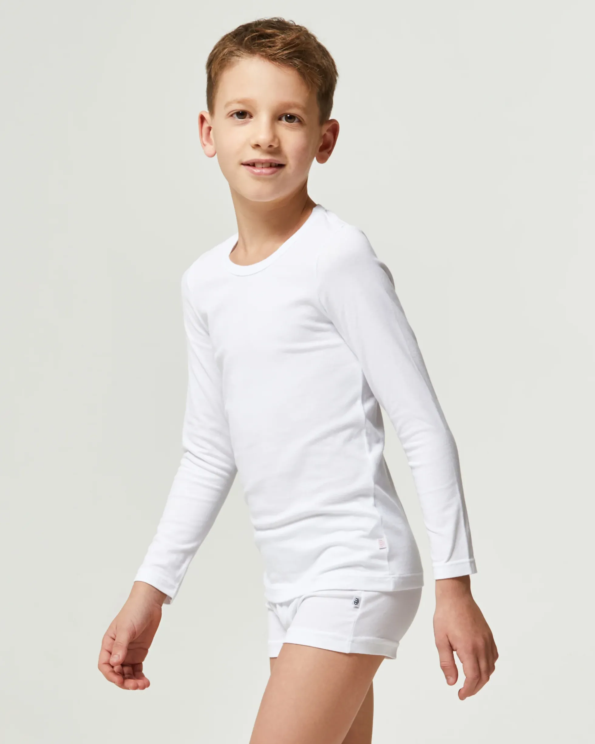Maglia girocollo a maniche lunghe unisex in caldo cotone