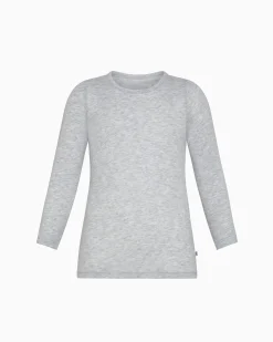 Maglia girocollo a maniche lunghe bimbo in caldo cotone organico