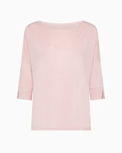 Maglia scollo barchetta in viscosa sostenibile vestibilità over