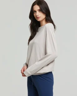 Maglia scollo barchetta seamless