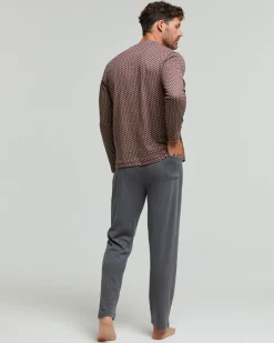 Pigiama lungo cotone interlock Zafferano