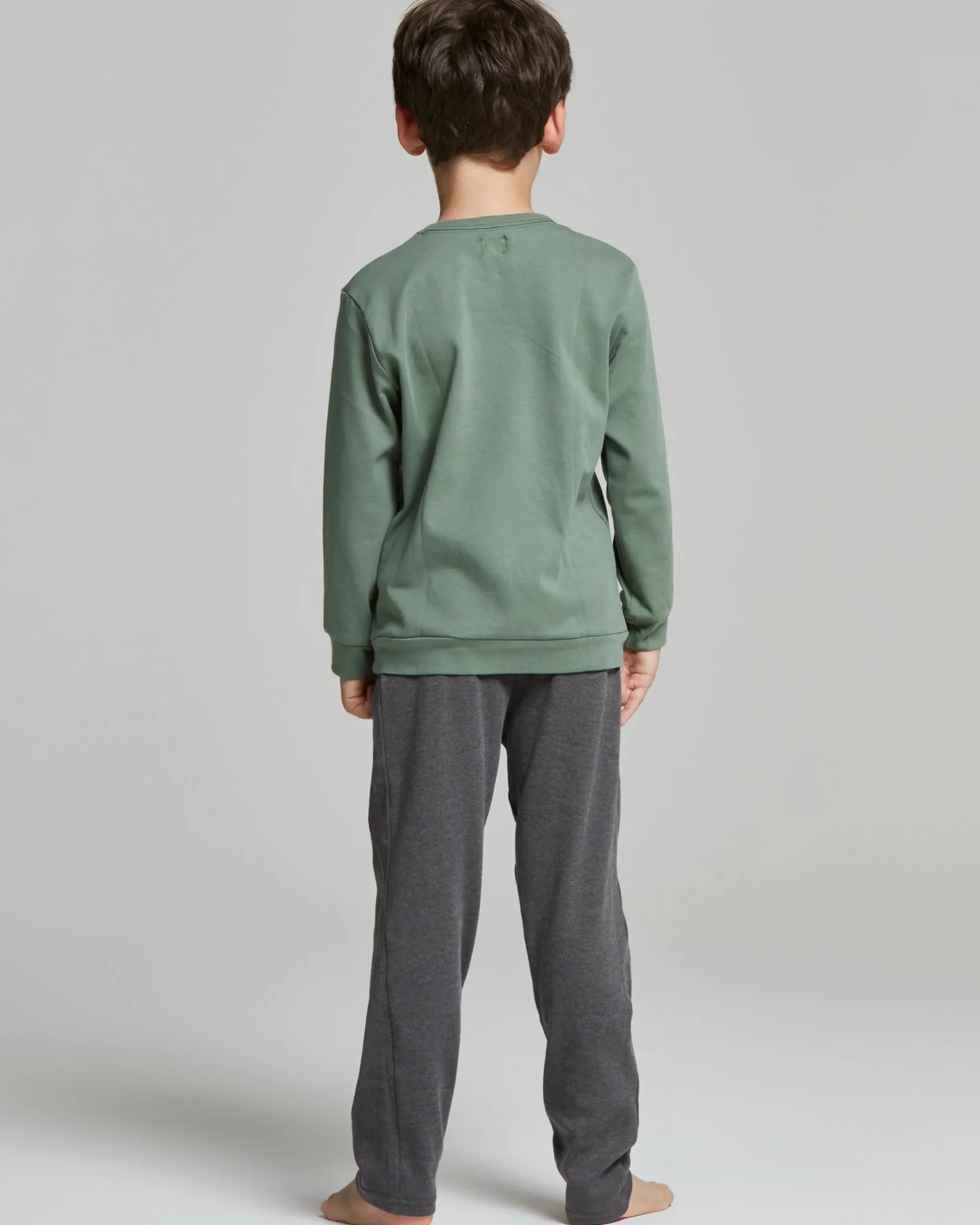 PIGIAMA LUNGO COTONE INTERLOCK GRIGNOLINO