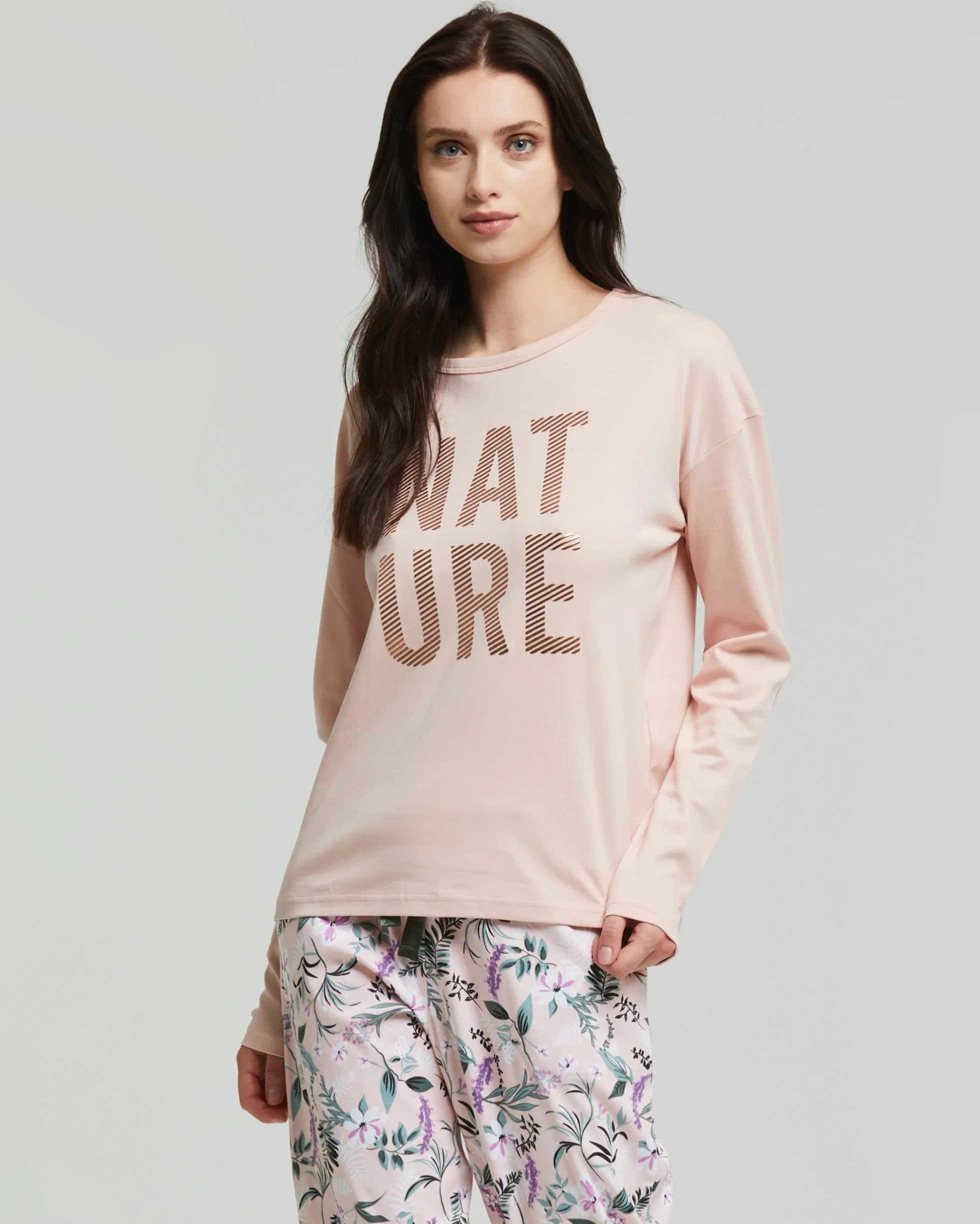 Pigiama lungo cotone interlock Ninfa