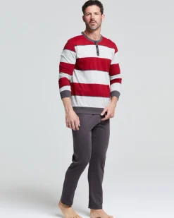 Pigiama lungo jersey di cotone e interlock Foppolo