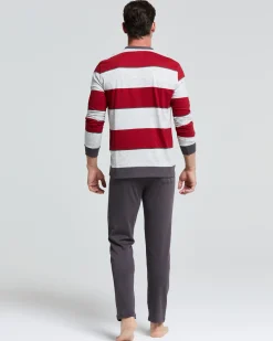 Pigiama lungo jersey di cotone e interlock Foppolo