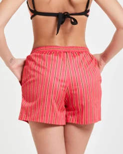 Pompea x Silvian Heach shorts con fantasia rigata