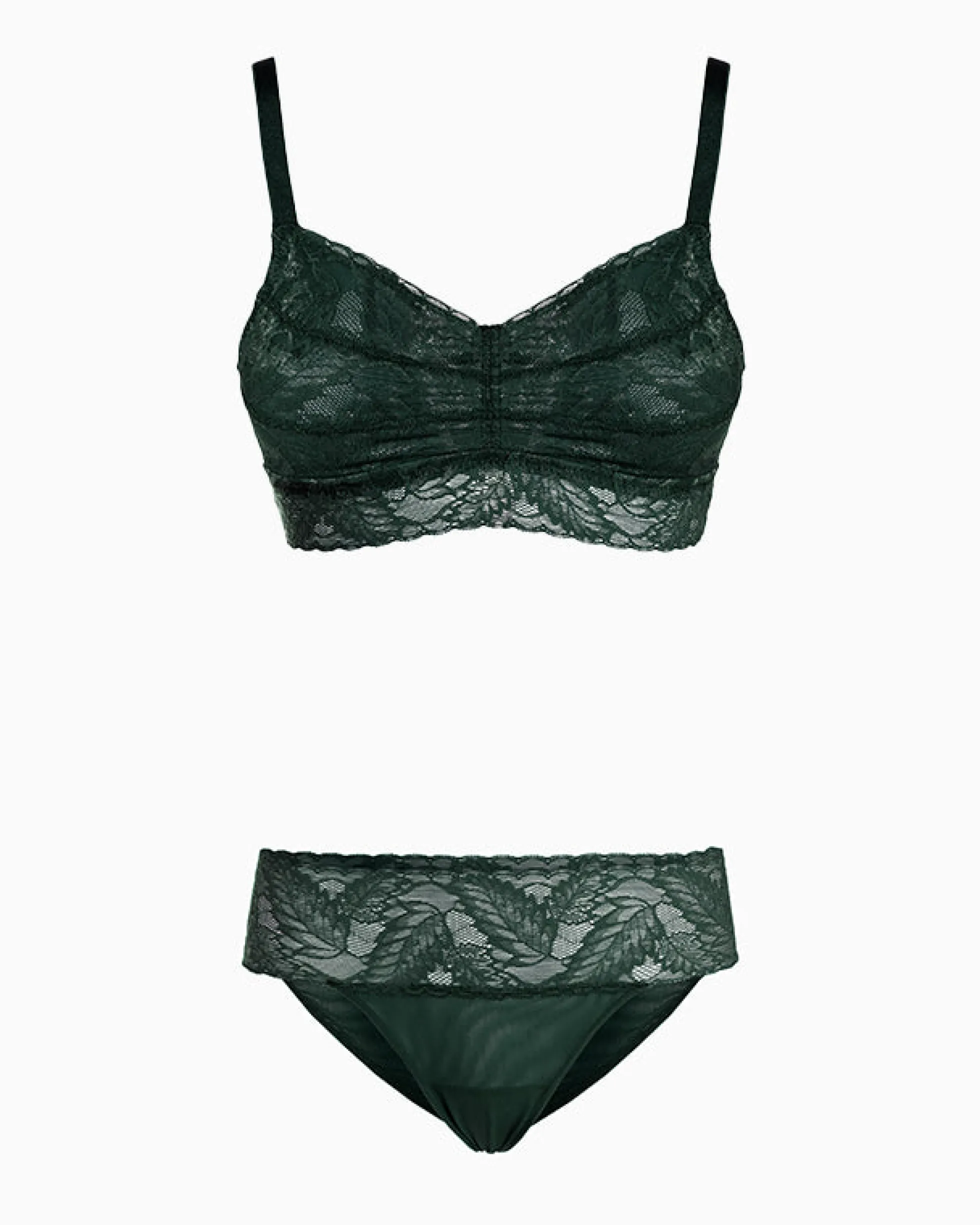 Set Completo coordinato Intimo Pizzo (Verde)