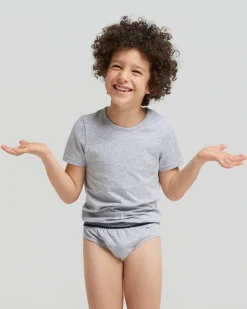 Slip bimbo in cotone organico con elastico a righe