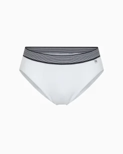 Slip bimbo in cotone organico con elastico a righe