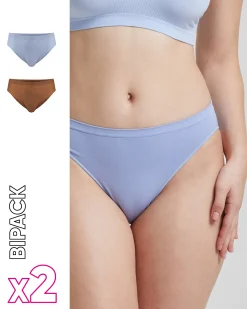 Slip seamless donna con tassello immagliato X2
