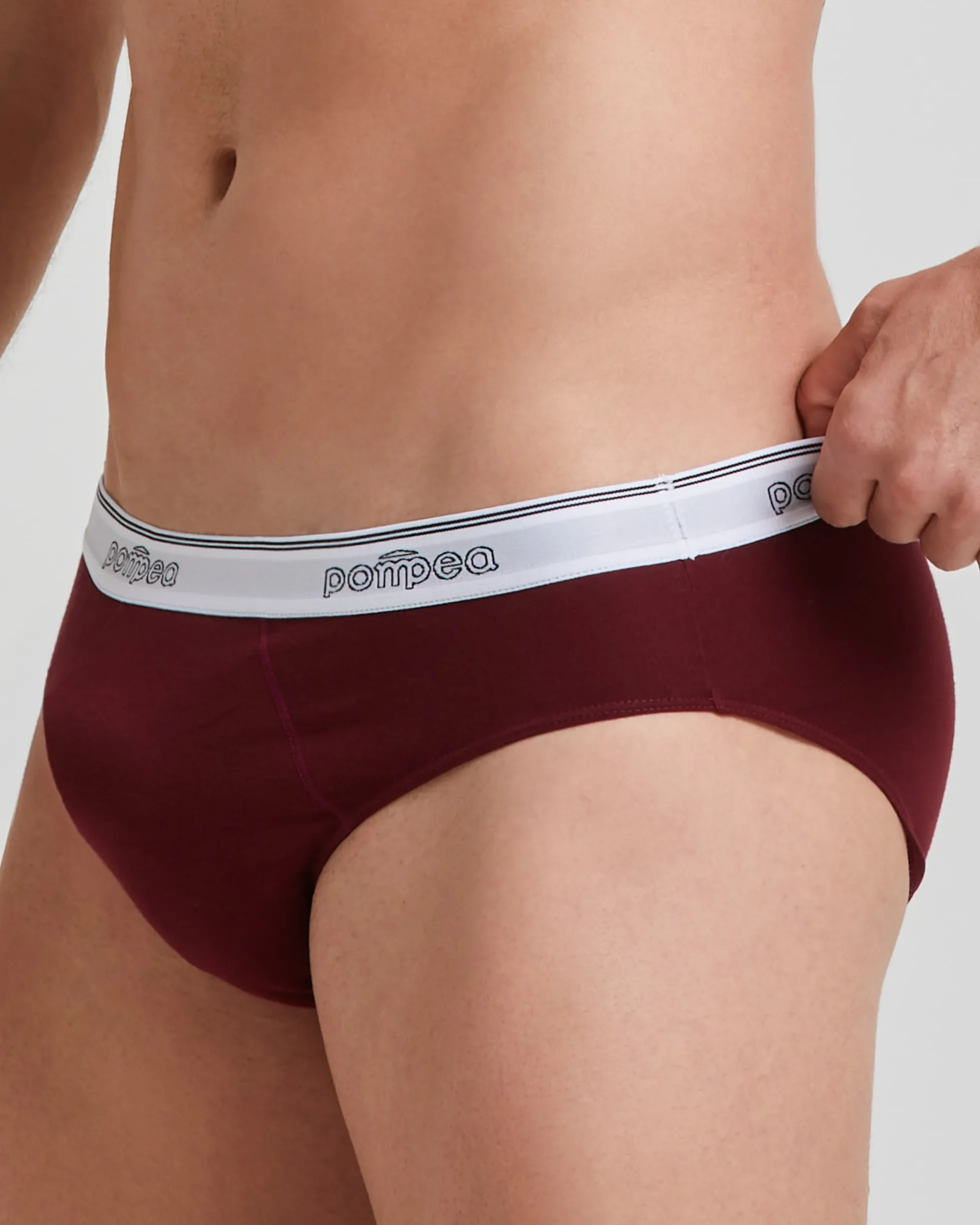 Slip uomo cotone con elastico a vista logato