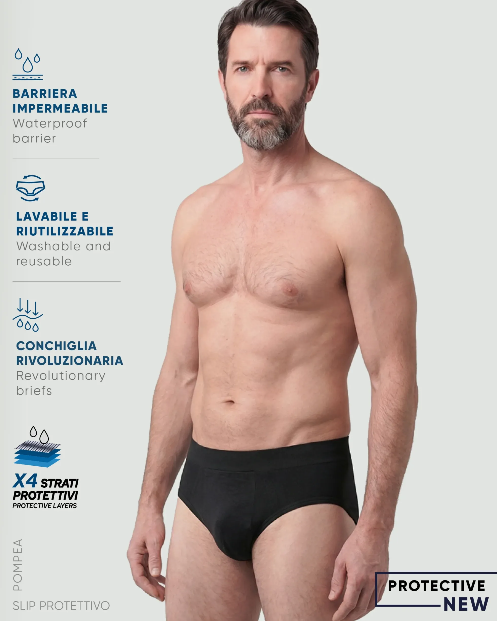 Slip uomo protettivo per piccole perdite